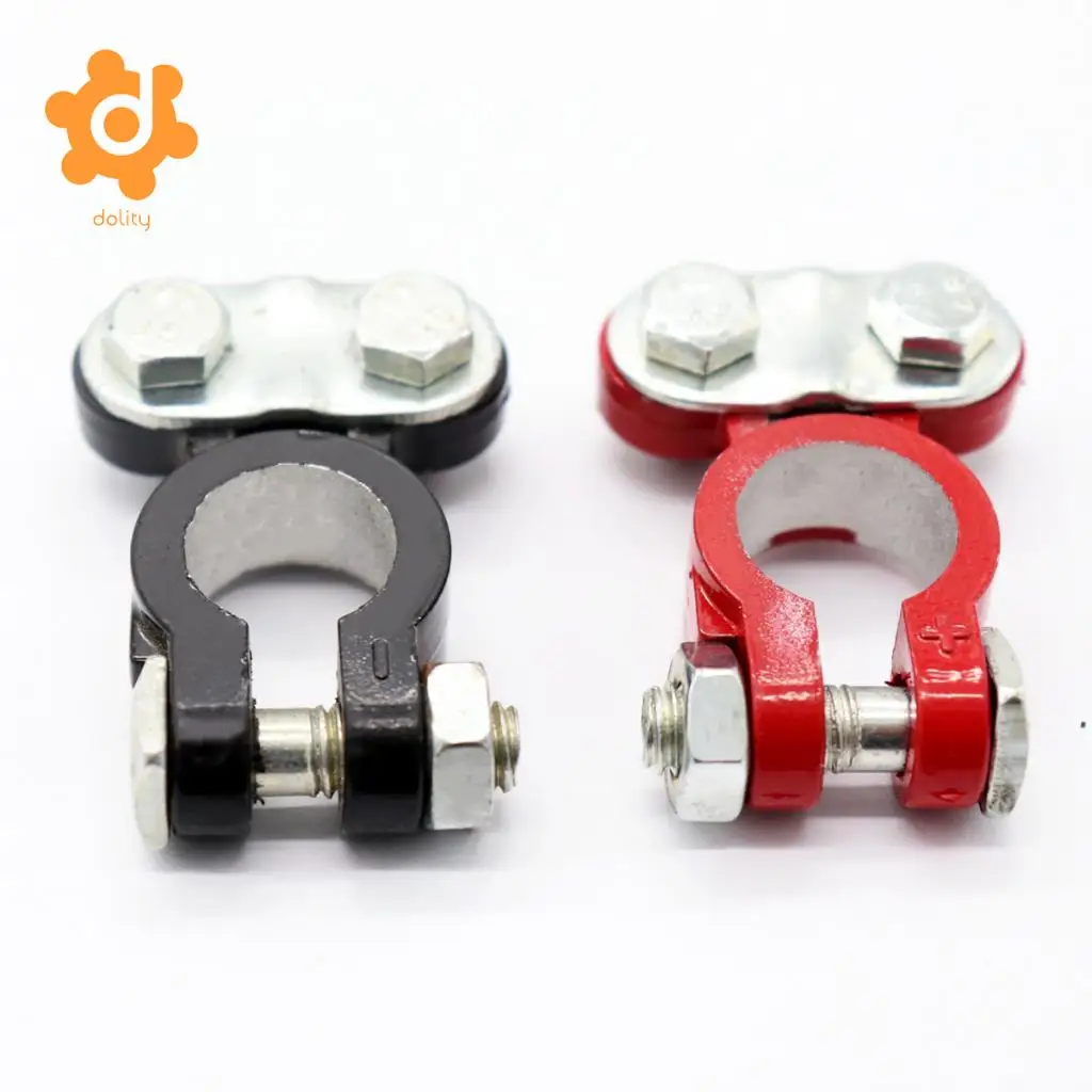 2 Pieces Car Truck Marine Boat Battery Terminal Clamp Clips Brass Connectors