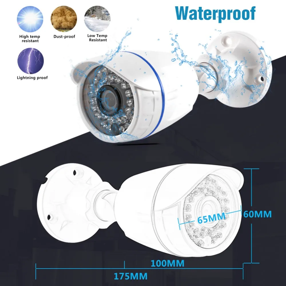  HD 720P 1080P Security IP Camera Outdoor Waterproof CCTV Bullet Cameras ONVIF Night Vision IR 20m S - 32979593107