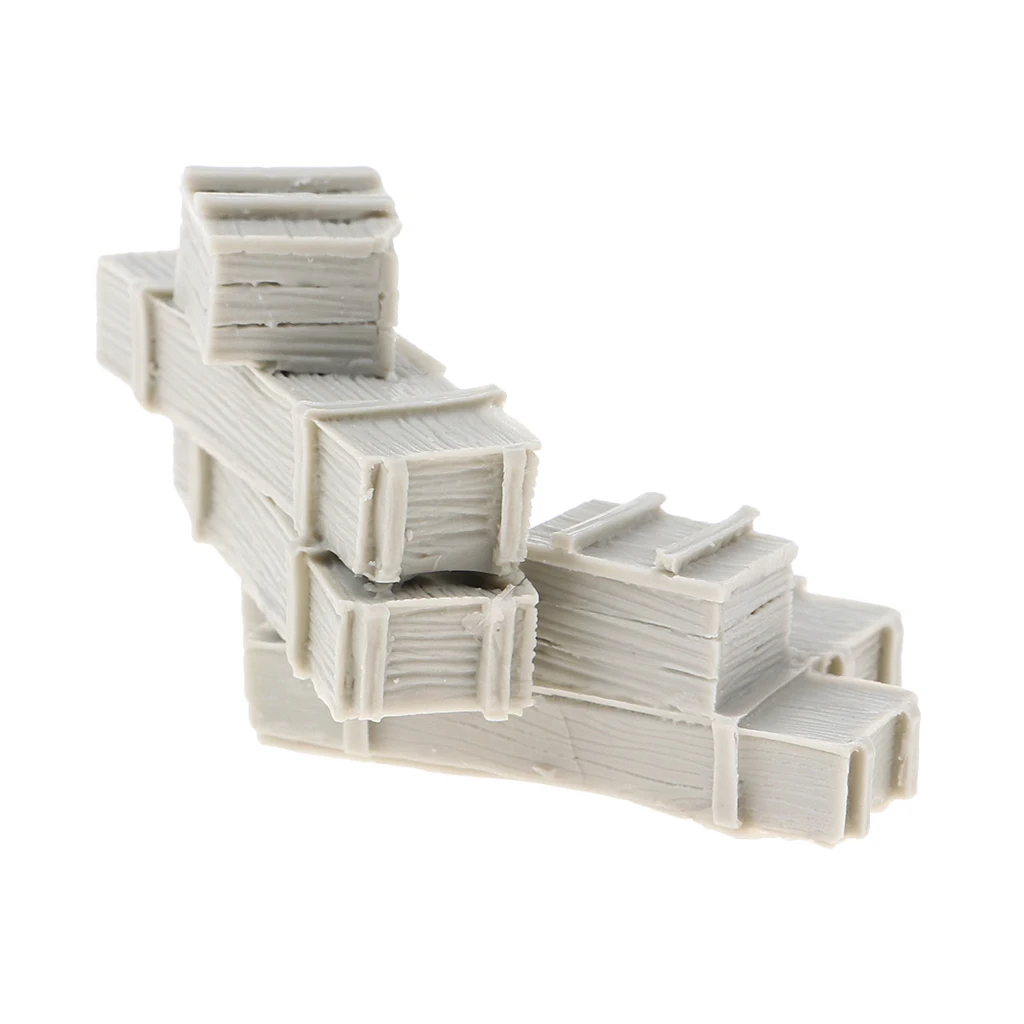 1/35 Resin Figure Kit 6 Crate Miniature War Game WWII Scenery Box Unpainted