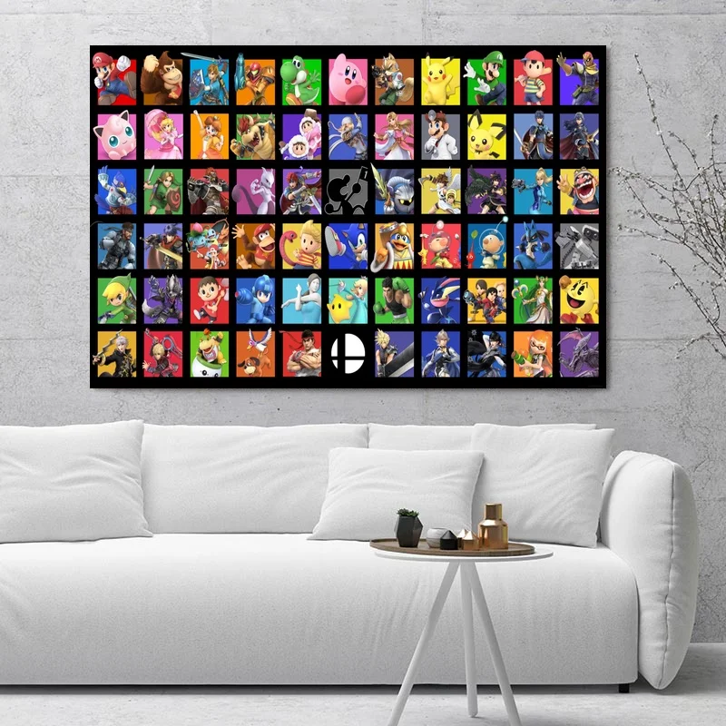 

Super Smash Bros Ultimate Art Canvas Fabric Poster Prints Home Wall Decor Painting