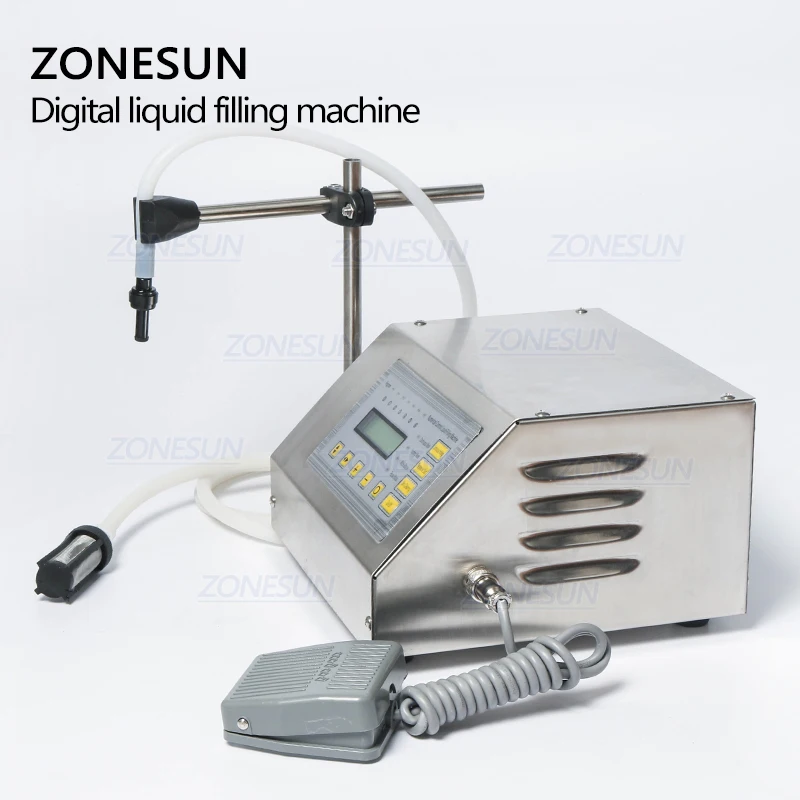 ZONESUN машина для наполнения жидкостей с цифровым управлением на английской панели управления GFK-160 наполнитель 5-3500 мл