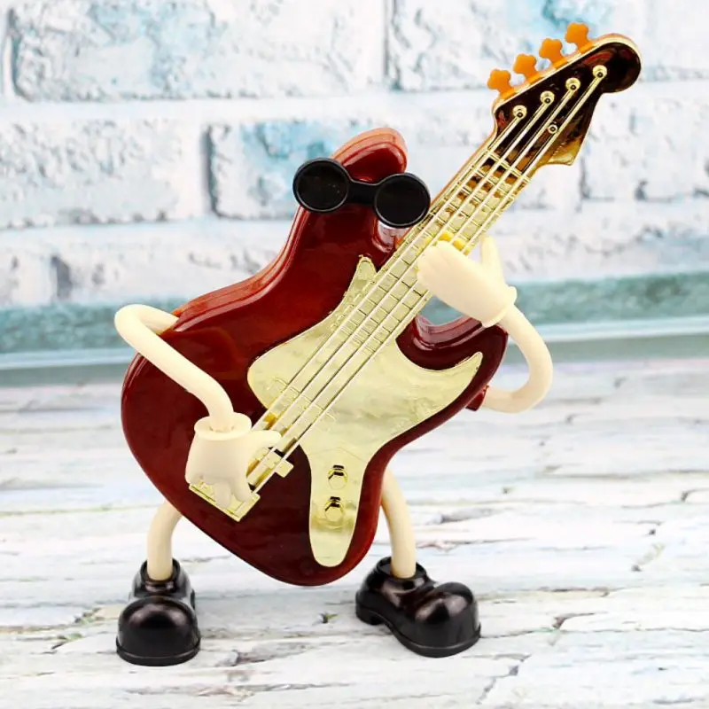 

Romantic Lover Gift Dynamic Guitar Music Box Creative Doll Model Plastic Craft Home Decor Swing Box Carrousel Music Boxes