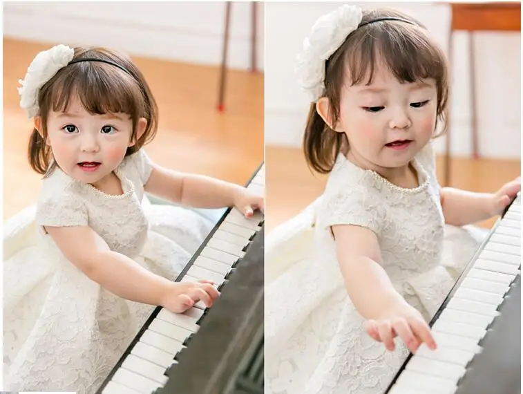 Новинка года, платье для маленьких девочек Белое Бальное платье с бантом и бисером для маленьких девочек 1 год, платья на день рождения Vestido, крестильное платье для младенцев