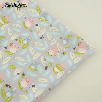 

Booksew Grey Color Animals Patterns 100% Cotton Twill fabric HomeTextile Material Bed Sheet DIY Patchwork