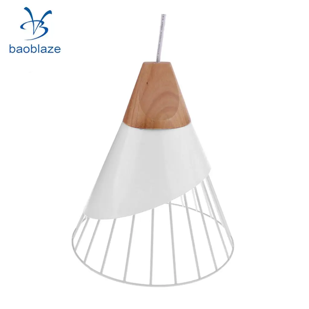 E27 Chandelier Shade Decor Home Iron Wood Lighting Chandelier Fixture