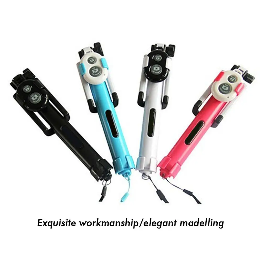 

2017 Universal Android/IOS Phone Folding Extendable Selfie Stick 4 colors iphone Selfie-timer Tripod+Clip Holder