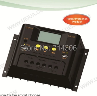 

12V 24V 50A UE50 series LCD display solar charge controller