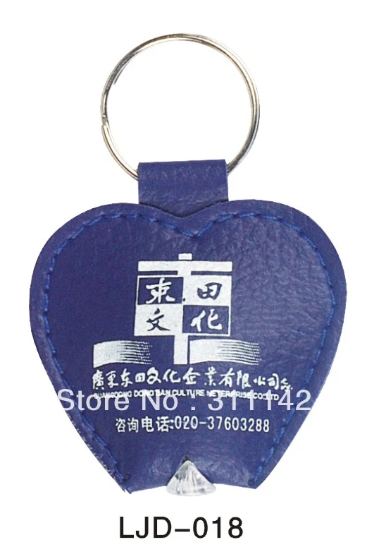 

Advertising Promotion Gift with LED light keychain clasp Keyrings Leather keychain