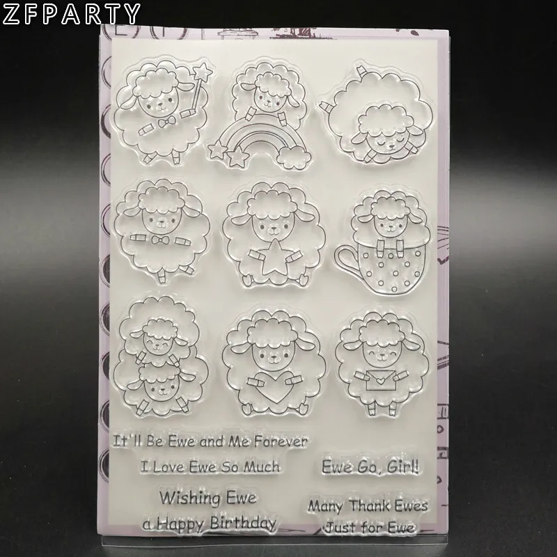 

ZFPARTY Lovely Ewe Transparent Clear Silicone Stamp/Seal for DIY scrapbooking/photo album Decorative card making
