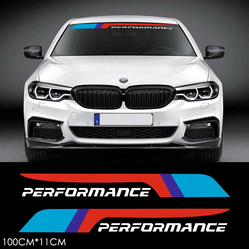 Car Styling New M Performance Front Rear Windshield Window Decal Sticker for BMW X1 X3 X5 X6 Z4 f30 f10 e90 e46 e60 e39 e90 f15