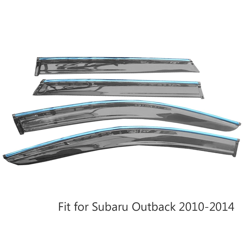 MCrea 4 шт. стайлинга шт. автомобилей Дым окна Защита от солнца дождь козырьки гвардии для Subaru Outback 2010 2011 2012 2013 интимные аксессуары - Цвет: Outback 2010-2014