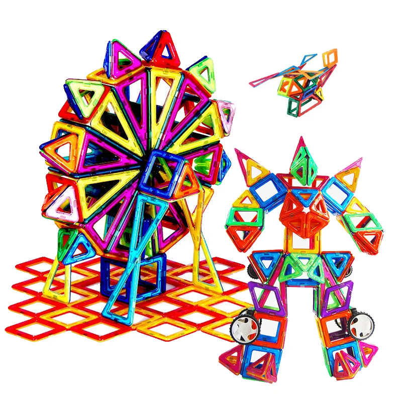 

115Pcs/Set Models Building DIY Toy Magnetic Designer Construction Educational Building Blocks Plastic Assemble Enlighten Toys