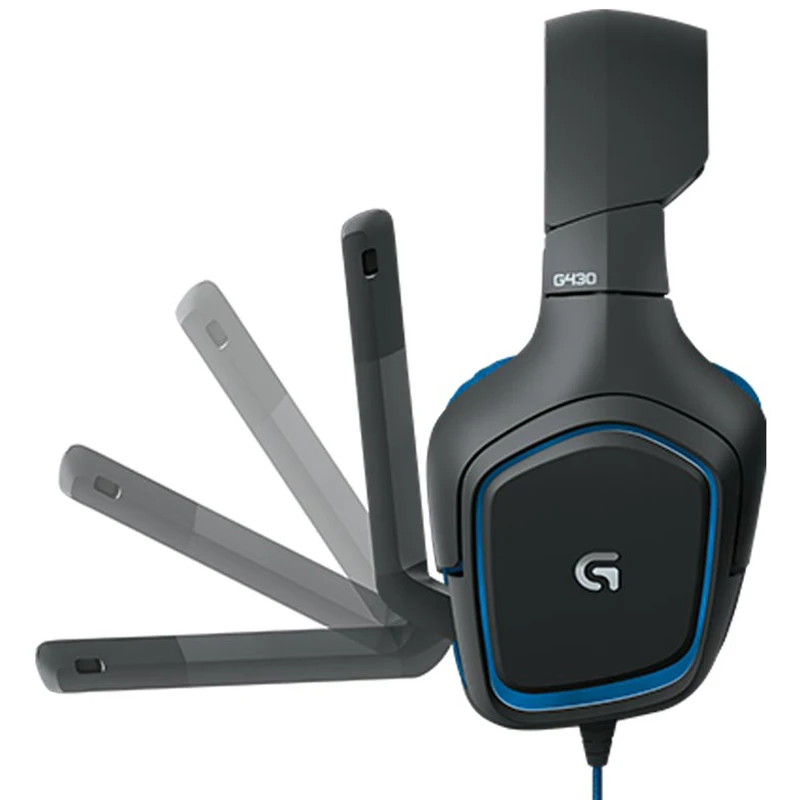 Logitech G430 7,1 Surround игровая гарнитура стерео проводные Игровые наушники с микрофоном для ПК