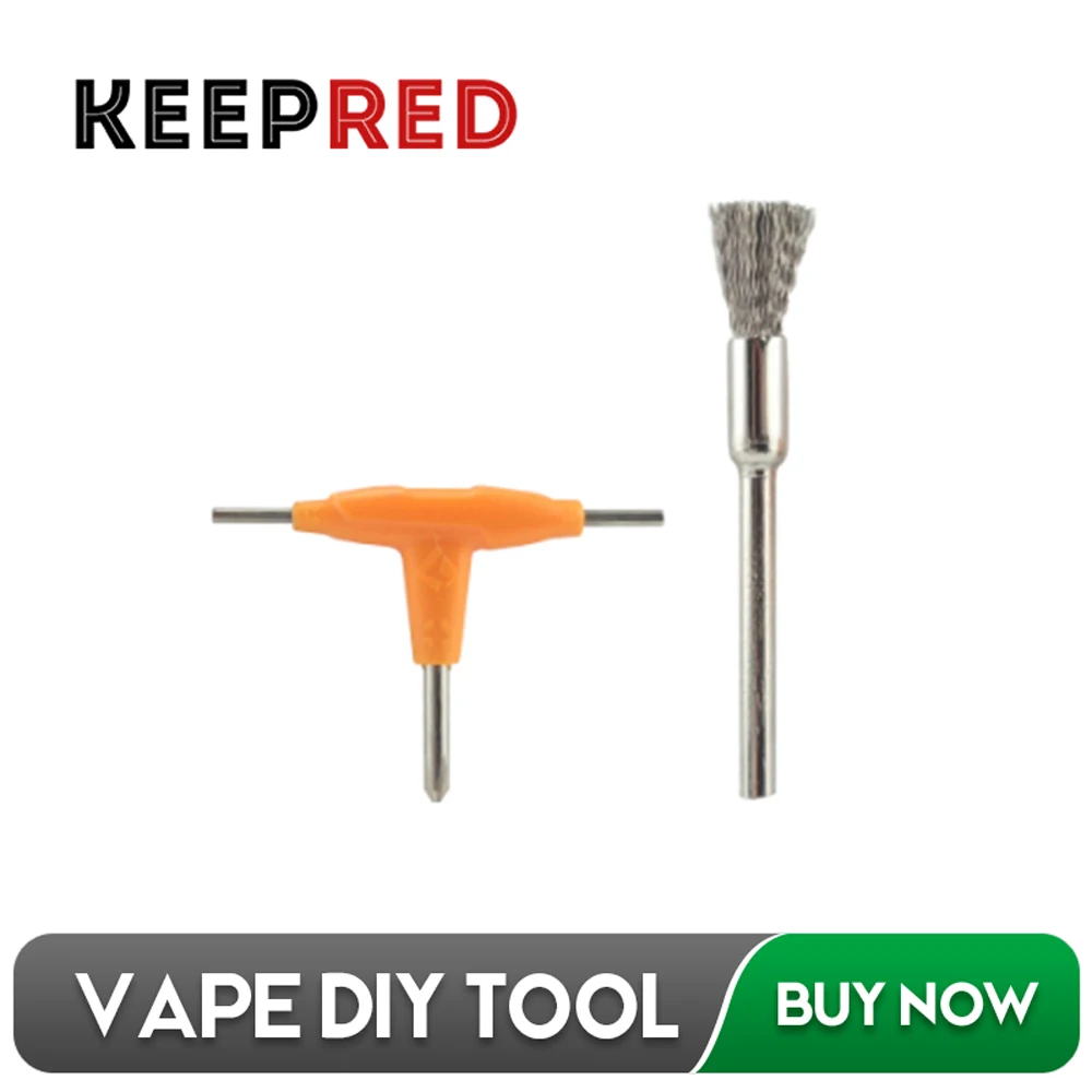 

KEEPRED T-type Screwdriver Cleaning Brush Set DIY Tool Kit Electronic Cigarette Accessories Vaporizer for DIY RDA RBA Atomizer