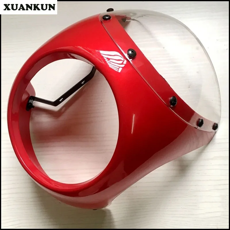 

XUANKUN Retro Motorcycle Modified Hood Shroud Cover Lamp Cover Hood Fairing