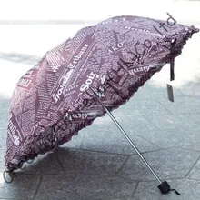 Три раза зонтики, руки открыты, зонтик, зонтик, супермини, дугу зонты, шнуровка, английская газета печатным рисунком, карман зонтик