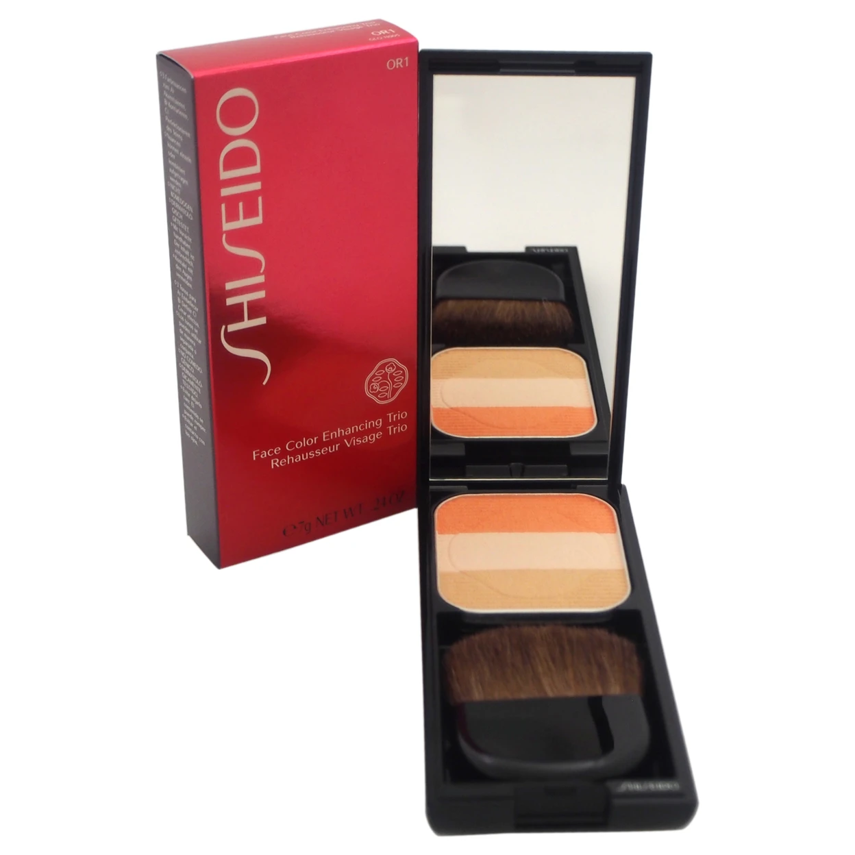 Face Color Enhancing Trio - # OR1 Peach by Shiseido for Women - 0.24 oz Blush