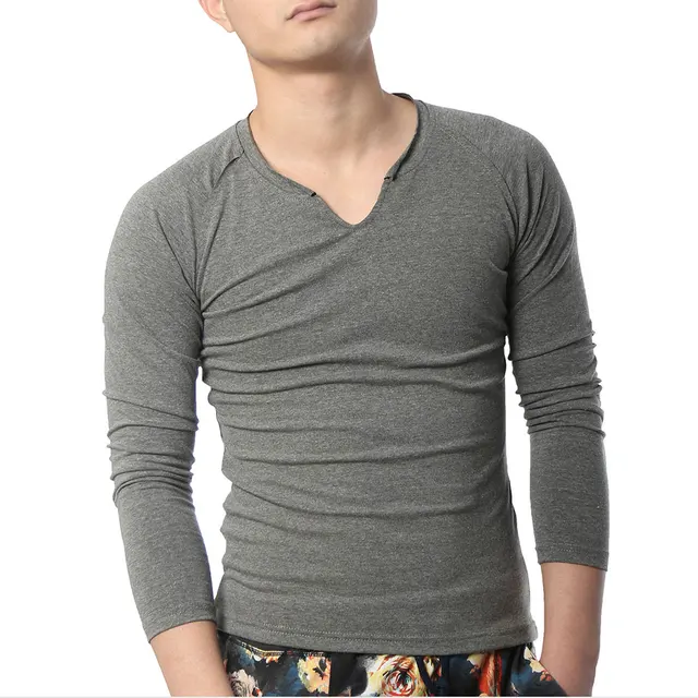 Long Sleeve T Shirts Men Cotton Designer V Neck Plain Raglan Vintage Style Urban Jersey Long Sleeve T Shirts Men Cotton Designer V Neck Plain Raglan Vintage Style Urban Jersey
