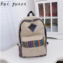 kai yunon Canvas Backpack Floral Stripe School Shoulder Bag Travel Rucksacks Sep 7