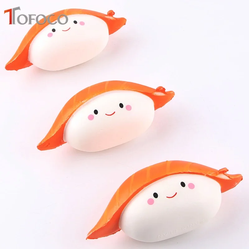 TOFOCO новый милый Kawaii мягкий Сжимаемый лосось суши сжимаемая еда медленно растет