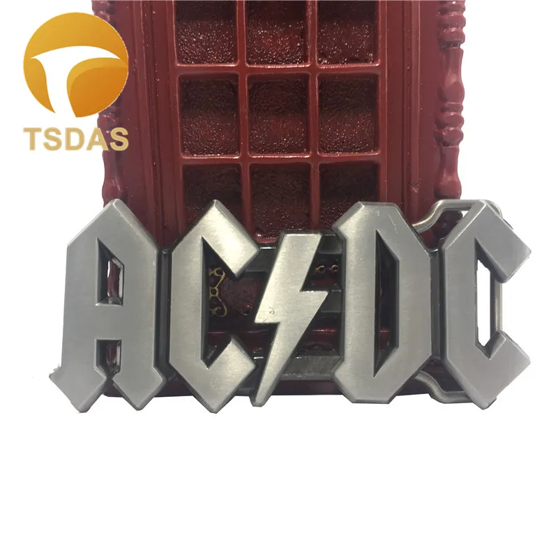 Классический AC DC логотип ACDC панк-рок группа музыкальный стиль Мальчики Мужчины s металлический ремень пряжка классические мужские джинсы аксессуары