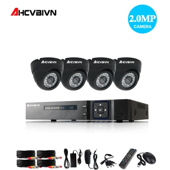 

AHCVBIVN 3000TVL 1080P HD indoor Home Security Camera System 4CH 1080N HDMI DVR CCTV Video Surveillance Kit AHD Camera Set