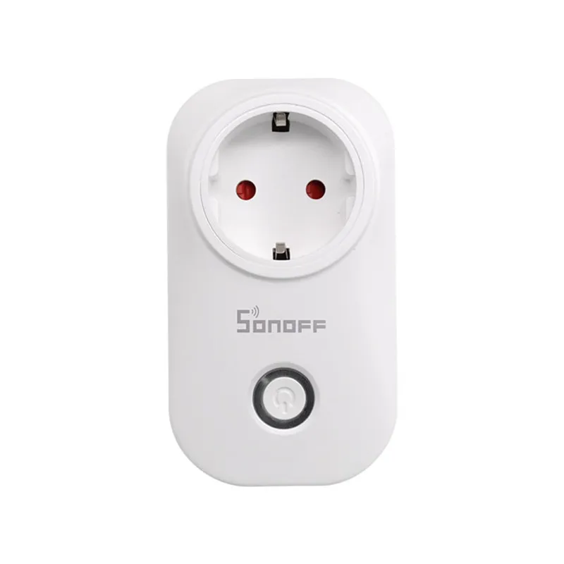 Sonoff S20 штепсельная вилка ЕС с Alexa Google Home Wifi выключатель питания беспроводной пульт