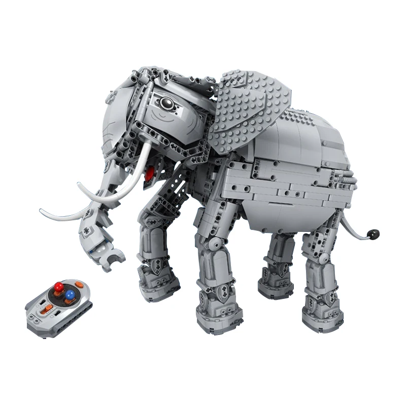 

Legoing Technic Series RC Battery Box Remote Control Elephant Animal Model Blocks Toys For Children Compatible LEGOings Creator