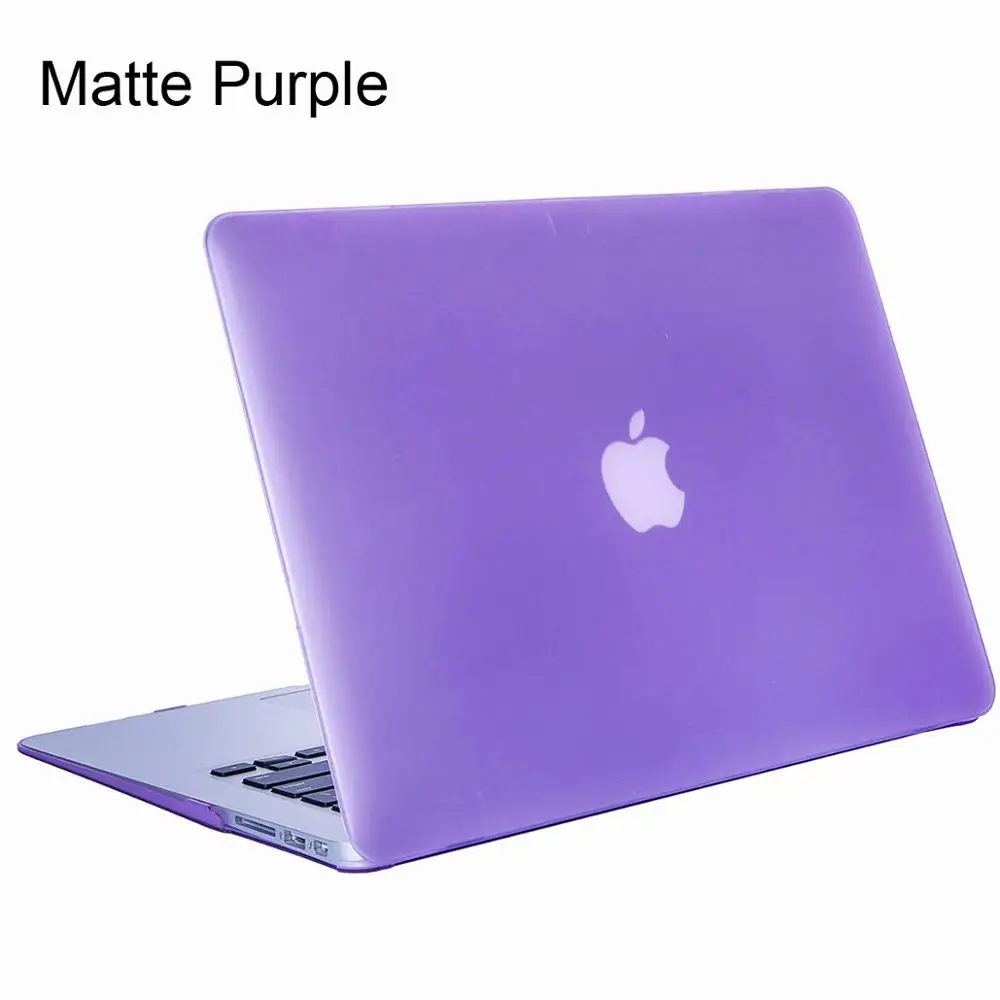 Матовая оболочка чехол для MacBook Air Pro retina 11 12 13 15 дюймов Сумка для ноутбука чехол для coque Mac Book Air 11 13 Чехол - Цвет: Matte Purple