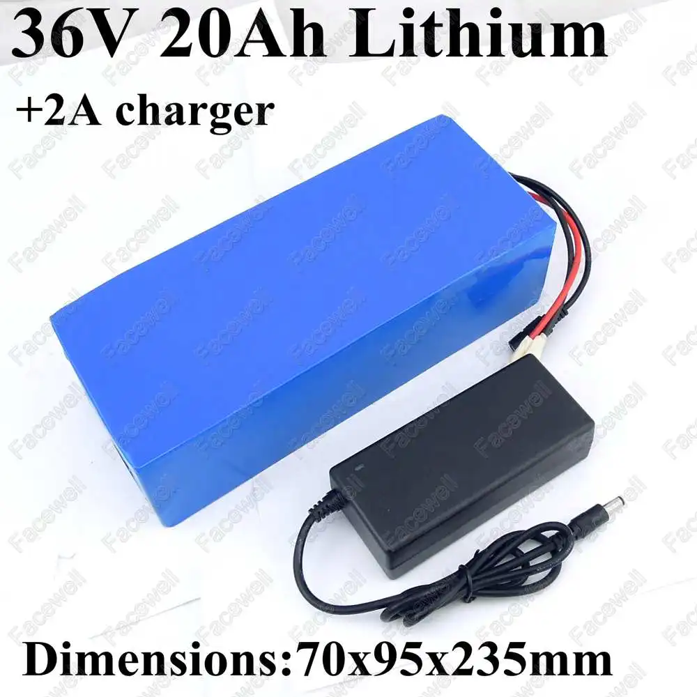 36v 20ah E Bike Li-ion Battery Volt Rechargeable Bicycle 500w Electric Charger 