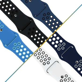

Sport Smart Watch Band for Apple Watch Nike+ Series 4 40mm 44mm Soft Silicone Strap for iWatch 3/2/1 38mm 42mm Wrist bracelet