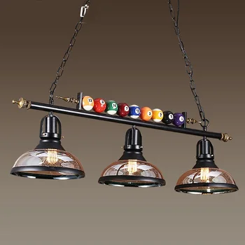 

Retro industry wind industry Pendant Lights Billiard Room Restaurant Bar Cafe three glass iron pool GY211