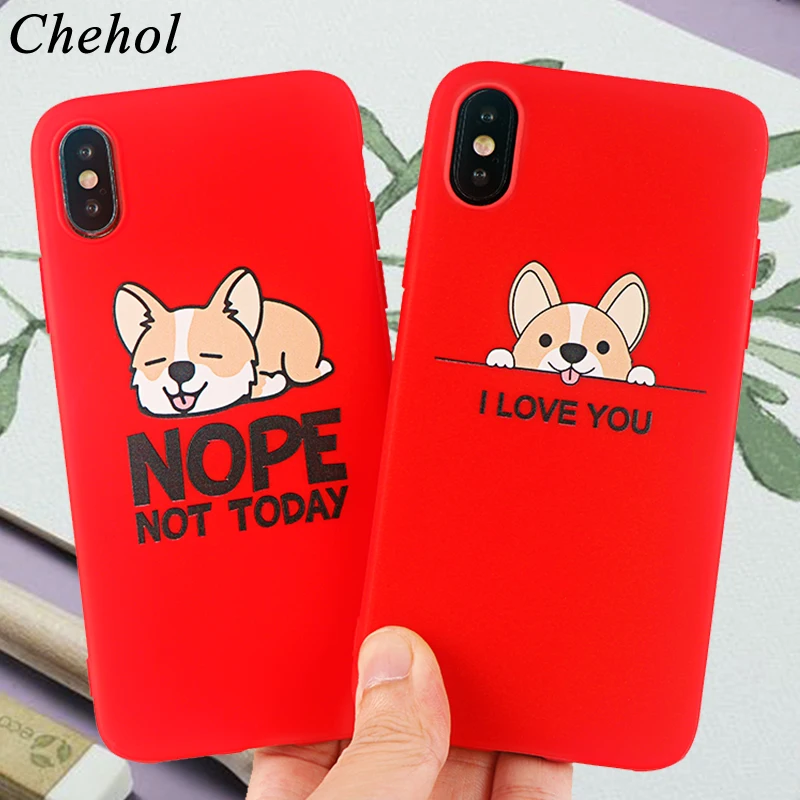 Fashion Soft Silicone Fitted Mobile Phone Cases for iPhone X XS MAX XR 6 s 7 8 Plus Case Cute Corgi Dog Back Cover Accessories |