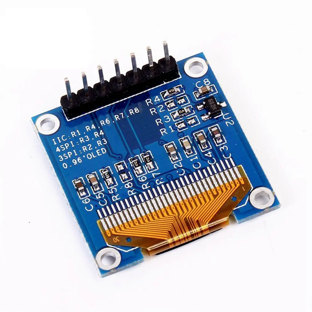 

0.96 Inch 7-Pin Blue-White-Yellow-Blue Oled Display Panel Oled Module Compatible With Spi/Iic Oled Display