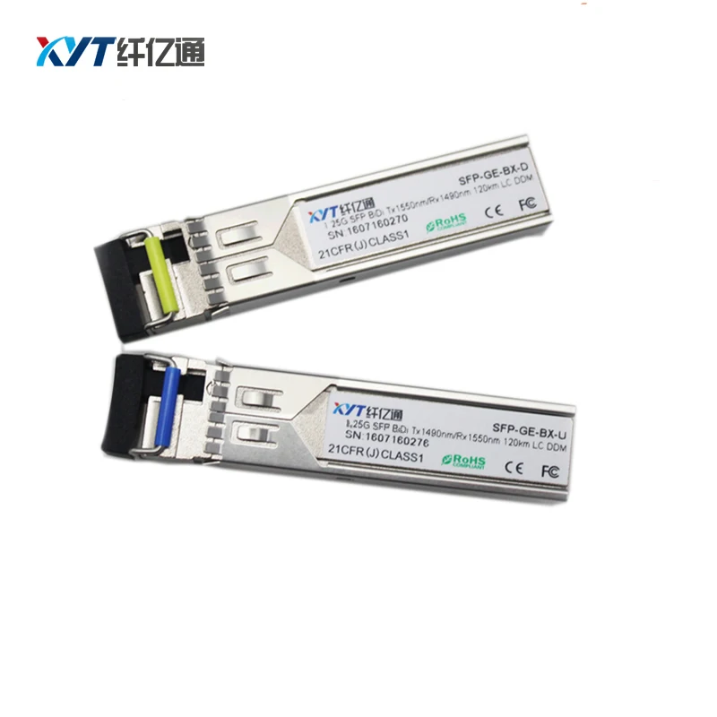 1 пара горячего подключения sfp 1490tx/1550rx (1550tx/1490rx) 155 МБ/с. 120 км SFP приемопередатчик с ddm