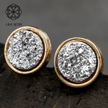 Модные 1 пара, Винтажные серьги-гвоздики для женщин, вечерние серьги круглой формы, серьги-гвоздики, брендовые ювелирные изделия, роскошные рождественские серьги