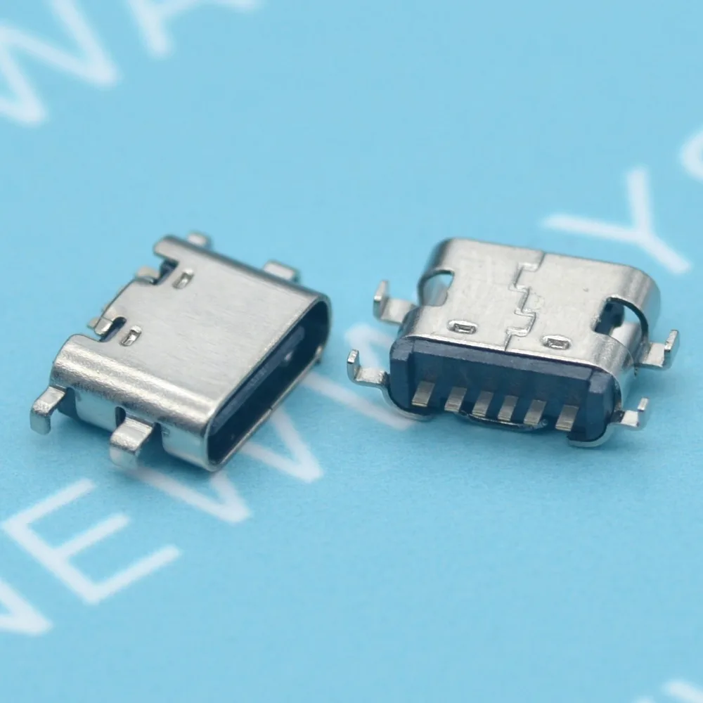 10 шт./лот микро-Usb разъем 3 1 Type-C 6-контактный 6 мм Женский Разъем для стандартного