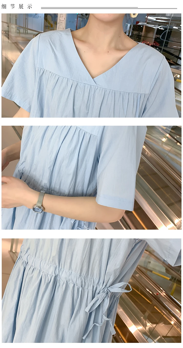 Streetwear Summer Dress Women Plus Size Loose Casual Women Dress Elegant 2019 Vestidos Maxi Long Maternity Dresses For Women    8