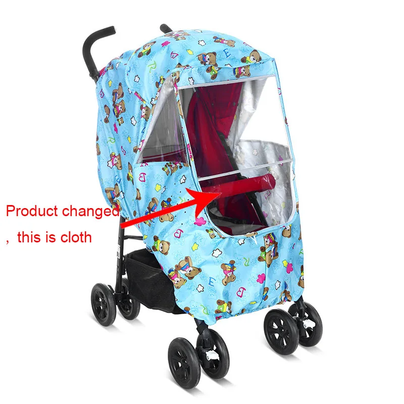 Аксессуары для детских колясок, Универсальный водонепроницаемый дождевик, защита от ветра и пыли для коляски, коляски, коляска, чехол для коляски - Цвет: cartoon blue