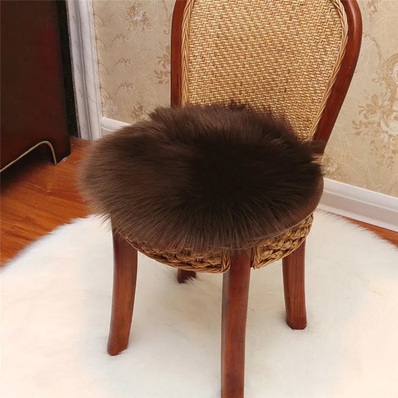 Подушка на сиденье для офисного стула, ковер из искусственной овчины, подушка на стул, подушка для улицы, пушистые подушки на пол, coussin de chaise J15#3