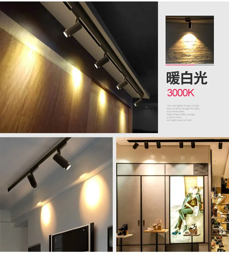 Beam Angle Adjustable COB LED Track Light 30W 20W 10W Rail SpotLight led Rail Track Lamp for Store Shop Mall Exhibition lighting (11)