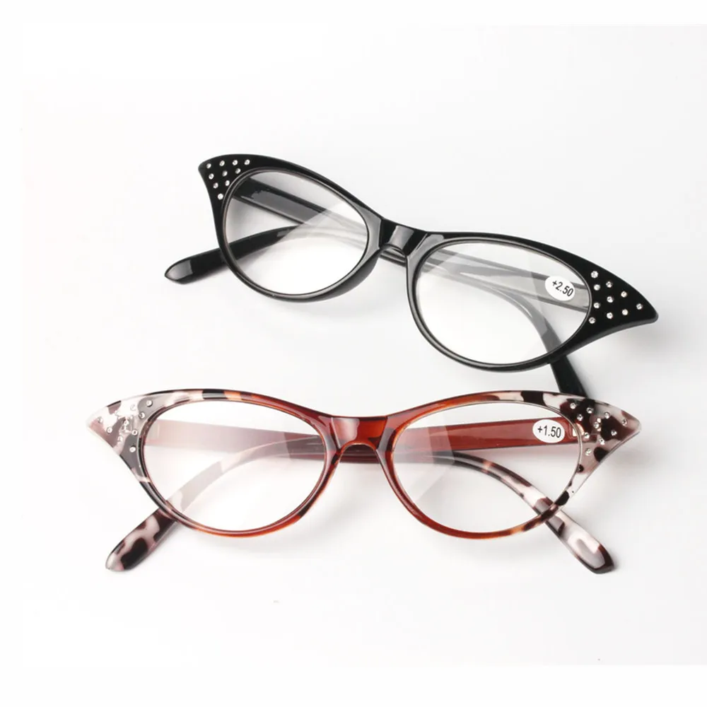 

Retro Fashion Brand Reading Glasses Air Explosion Proof Radiation Lens cat glasses Diopter 1.0 1.5 2.0 2.5 3.0 3.5 4.0