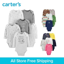 6pcs cute print cotton Long sleeves Bodysuits sets Carter’s baby girl boy fall winter clothing 126H686/126H685/126H687
