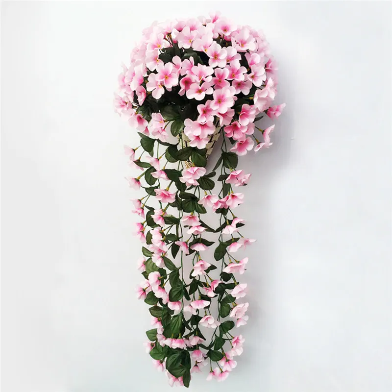 Colorful Artificial Silk Violet Ivy Hang Flower for Garland Wall Hanging Plant Wedding Party Home Garden Balcony Decoration Colorful Artificial Silk Violet Ivy Hang Flower for Garland Wall Hanging Plant Wedding Party Home Garden Balcony Decoration