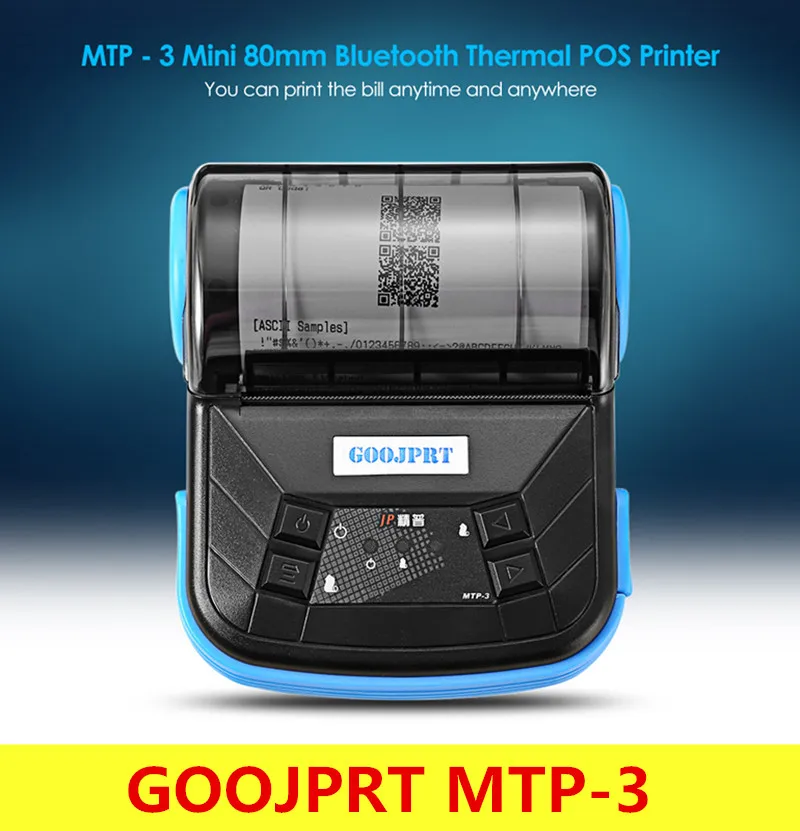 

GOOJPRT MTP-3 Portable 80mm Bluetooth Thermal Printer Exquisite Lightweight Design EU Plug Support Android POS Multi-language