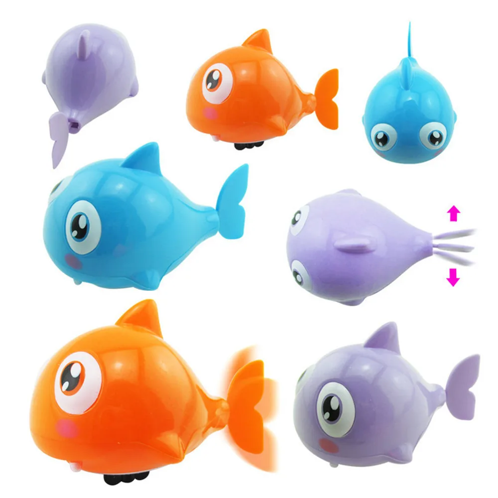 

Clockwork Fish Swimming Shark Lovely Animal Fishing Wind-up Toys Plastic Pool Cartoon Children Toy Random Color 10*7*6.5cm