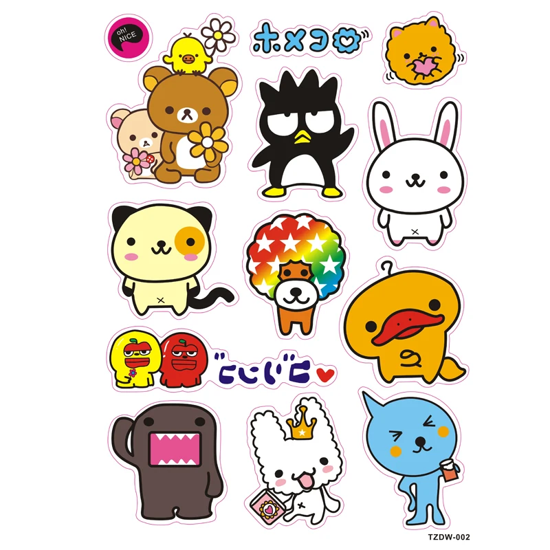 13 шт./лот rilakkuma ноутбук Холодильник Скейтборд тележка чехол наклейки рюкзак для