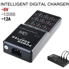 Зарядное устройство USB Multi US EU UK AU Plug 12 портов настенный Настольный зарядный адаптер питания для iphone iPad Samsung Huawei HTC планшет зарядка