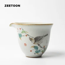 220 мл японский грубой керамики ярмарка чашки кунг-фу Чай комплект пуэр Кофе чашки Винтаж Ru печи сорока Чай чашки творческий дом Декор ChaHai