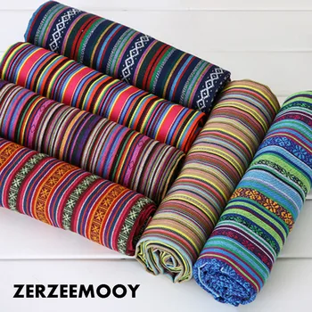 

ZERZEEMOOY 100X145CM polyester/cotton fabric ethnic decorative fabrics for sofa cover cushion cloths curtains